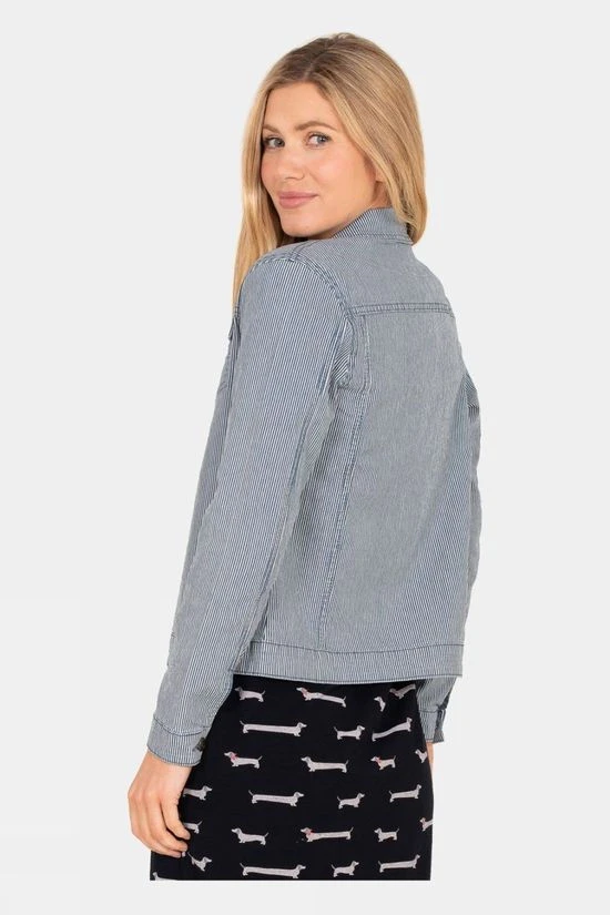 Brakeburn Womens Stripe Denim Jacket 2 Brakeburn Womens Stripe Denim Jacket - Image 2
