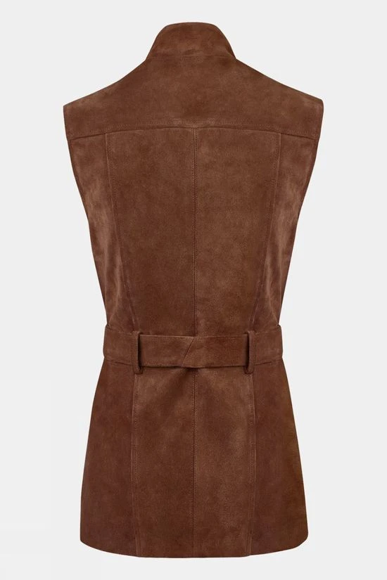 Troy London Womens Belted Suede Jacket 3 Troy London Womens Belted Suede Jacket - Image 3