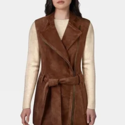 Troy London Womens Belted Suede Jacket 10 Troy London Womens Belted Suede Jacket -Dappervo Sales a4414576 6161 t