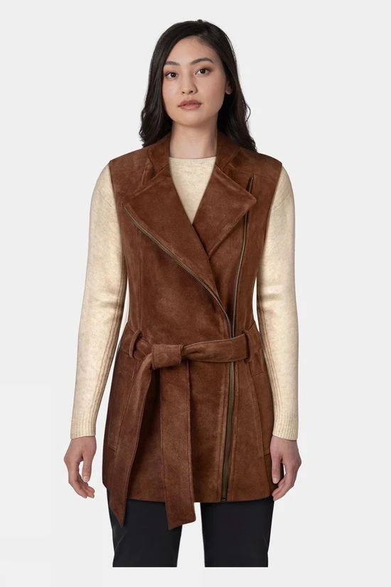 Troy London Womens Belted Suede Jacket 5 Troy London Womens Belted Suede Jacket - Image 5