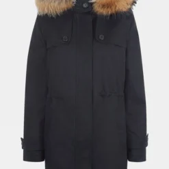 Troy London Womens Faux Fur Parka Jacket -Dappervo Sales a44145777070a 1