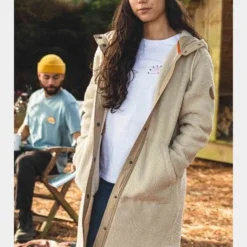 Passenger Womens Campbell Hooded Sherpa Jacket -Dappervo Sales b11aje0076 1111 a