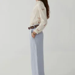 Maison Hotel Womens Marisa Linen Trousers -Dappervo Sales b11ceh0480 4242 h